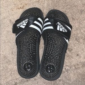 Slip on adidas slides!